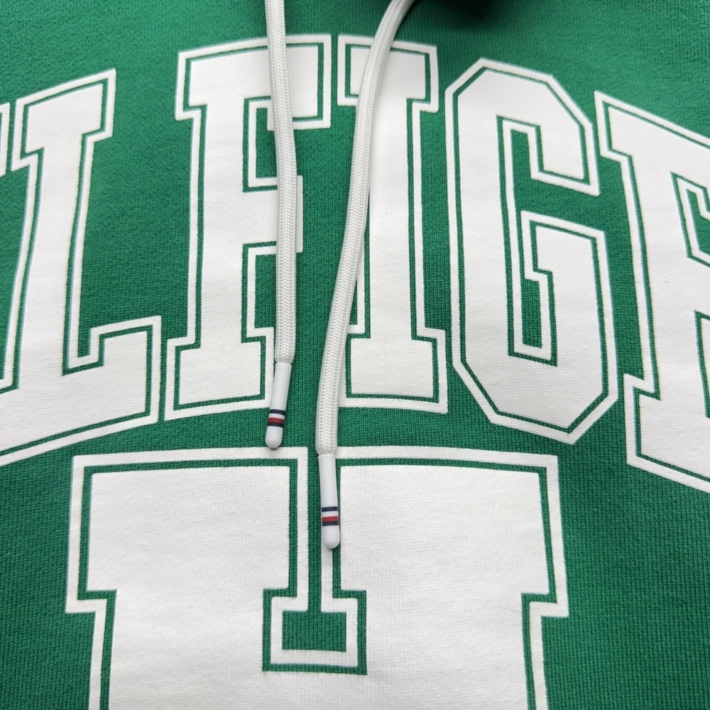 Tommy Hilfiger Heavyweight Collegiate Logo‎ Hoodie Men XXL Green - Picture 6 of 16